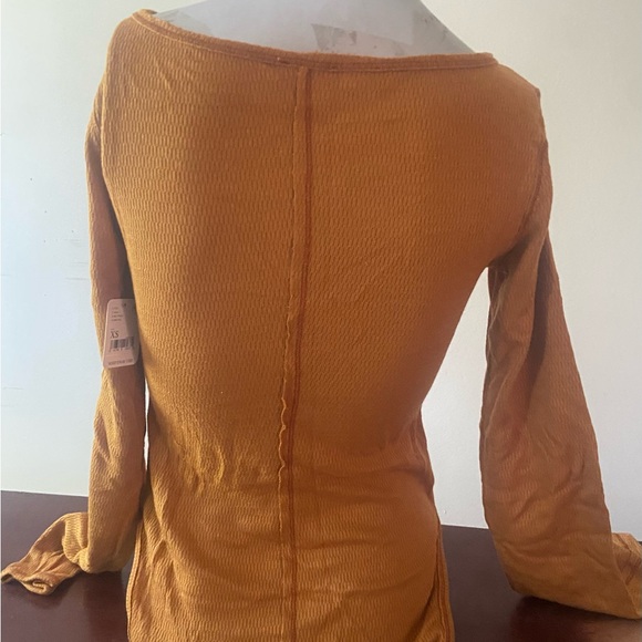 πFREE PEOPLE -NWT SLOANE BODYSUIT/ SzXS- soft and cozy-VERY TOASTY/ GREAT GIFT π - Picture 6 of 8